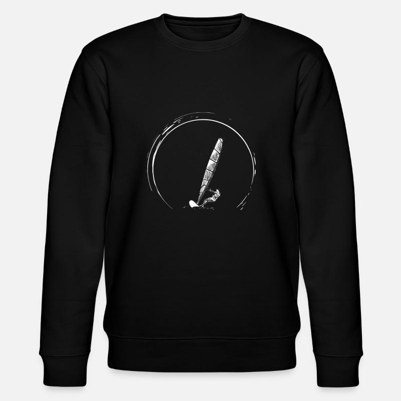 windsurfing windsurfers windsurf surfing - Stanley/Stella CHANGER Unisex Organic Sweatshirt - black