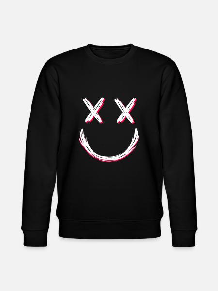 Smile with X eyes - Stanley/Stella CHANGER Unisex Organic Sweatshirt - black