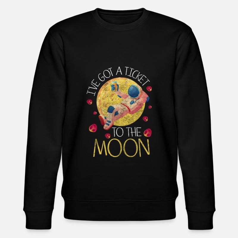 Space Planet Rocket - Stanley/Stella CHANGER Unisex Organic Sweatshirt - black