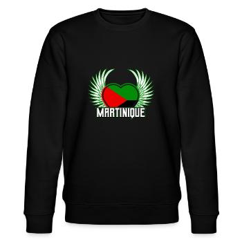 Martinique - Stanley/Stella Unisex Bio-Sweatshirt CHANGER  - Schwarz - Vorne - Nik (191cm) & Marisol (170cm)