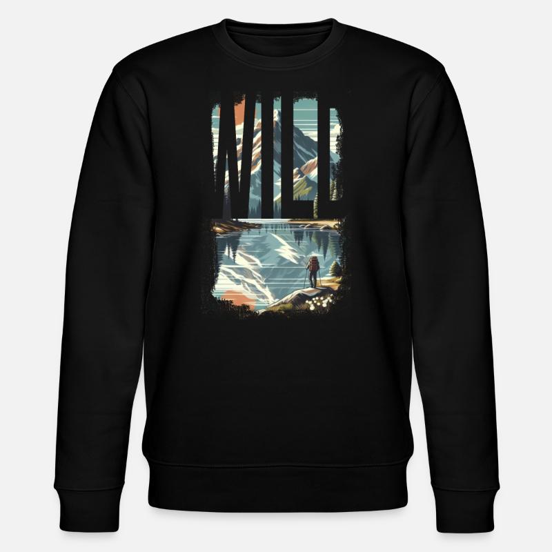 WILD EXPLORE - Stanley/Stella CHANGER Unisex Organic Sweatshirt - black