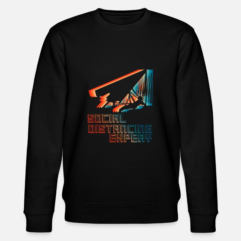 Social distancing Expert Hang Gliding - Stanley/Stella Unisex Bio-Sweatshirt CHANGER  - Schwarz
