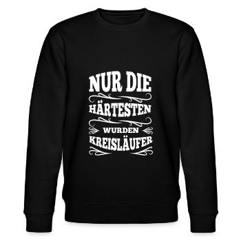 Lustiger Handball Spruch Kreisläufer - Stanley/Stella Unisex Bio-Sweatshirt CHANGER  - Schwarz - Vorne - Nik (191cm) & Marisol (170cm)