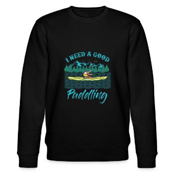 I need a good canoe - Stanley/Stella CHANGER Unisex Organic Sweatshirt - black - Front - Nik (191cm) & Marisol (170cm)