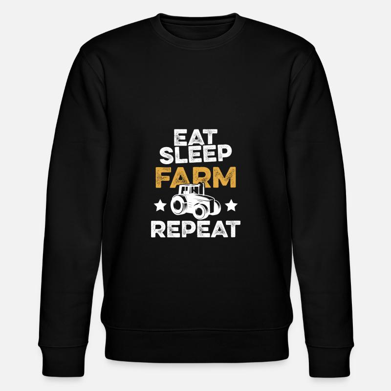 eat sleep farm repeat - Sweat bio CHANGER Stanley/Stella Unisexe - noir