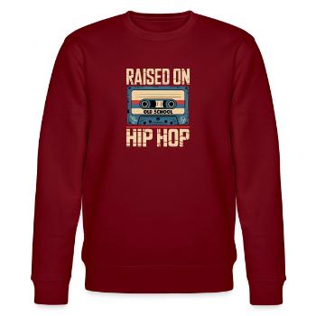 Aufgewachsen Mit Old School Hip Hop Kassette Beats - Stanley/Stella Unisex Bio-Sweatshirt CHANGER  - Burgunderrot - Vorne - Nik (191cm) & Marisol (170cm)