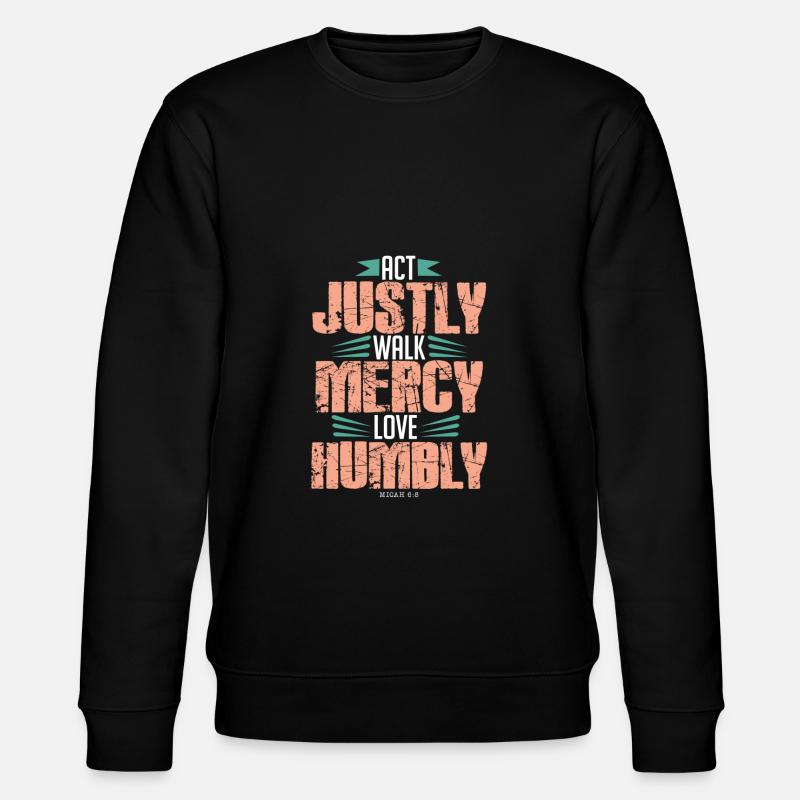 bibel verse spruch - Stanley/Stella Unisex Bio-Sweatshirt CHANGER  - Schwarz