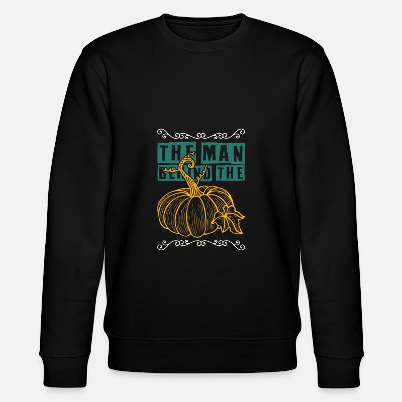 vegan kürbis - Stanley/Stella Unisex Bio-Sweatshirt CHANGER  - Schwarz