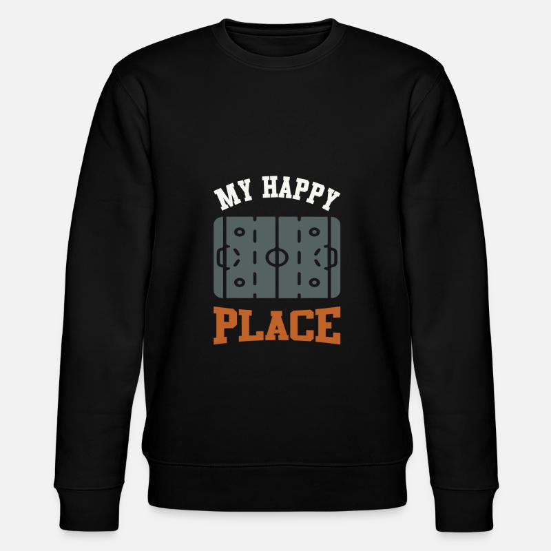 ice hockey feld - Stanley/Stella Unisex Bio-Sweatshirt CHANGER  - Schwarz