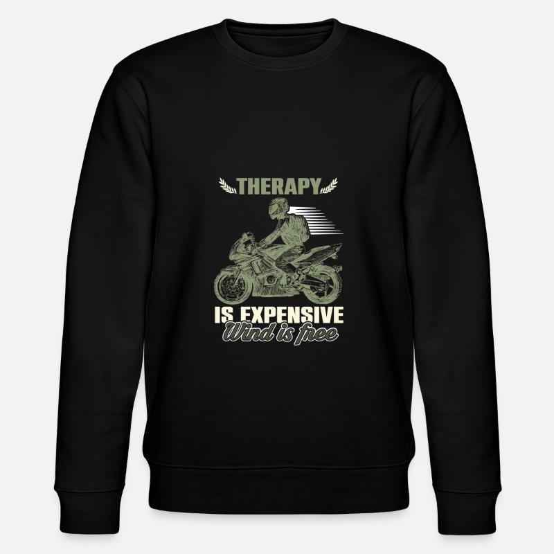 motorcycle therapy verdict - Stanley/Stella CHANGER Unisex Organic Sweatshirt - black