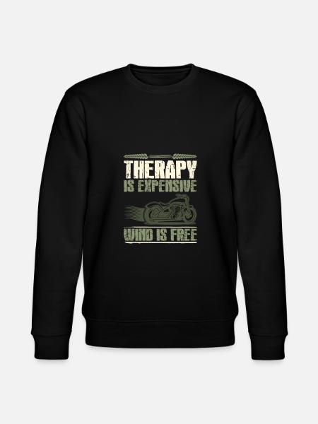 motorcycle therapy funny - Stanley/Stella CHANGER Unisex Organic Sweatshirt - black