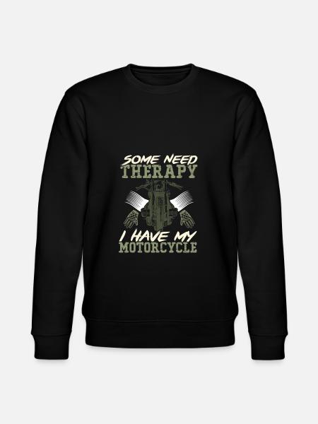 Motorcycle Therapy Biker - Stanley/Stella CHANGER Unisex Organic Sweatshirt - black
