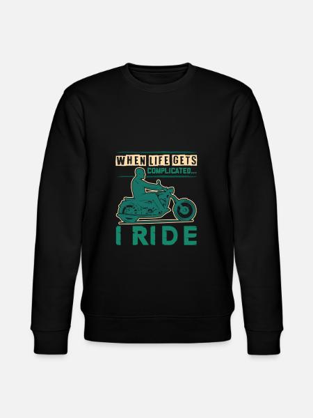 Motorcycle Life Saying - Stanley/Stella CHANGER Unisex Organic Sweatshirt - black