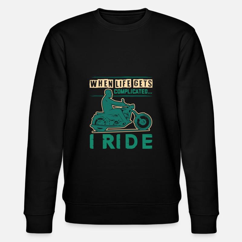 Motorcycle Life Saying - Stanley/Stella CHANGER Unisex Organic Sweatshirt - black
