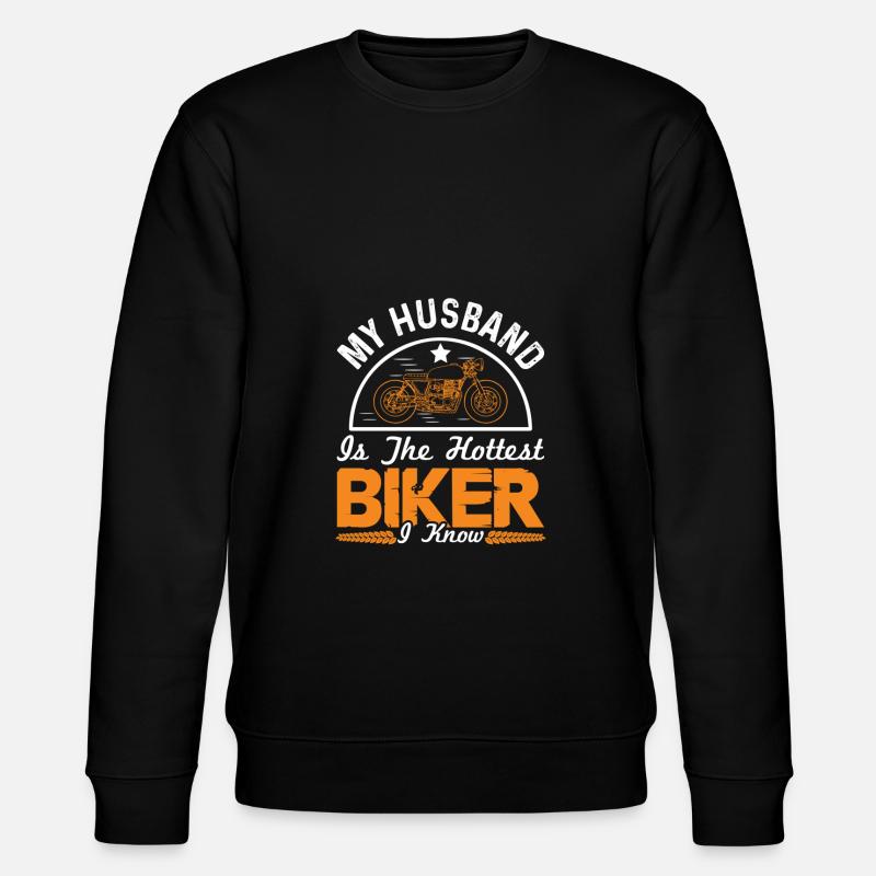 motorrad ehemann spruch - Stanley/Stella Unisex Bio-Sweatshirt CHANGER  - Schwarz