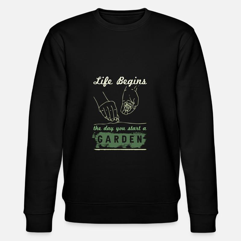 Jardin fermier - Sweat bio CHANGER Stanley/Stella Unisexe - noir