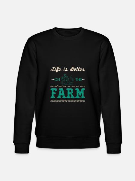 Life is better Farmer - Stanley/Stella CHANGER Unisex Organic Sweatshirt - black