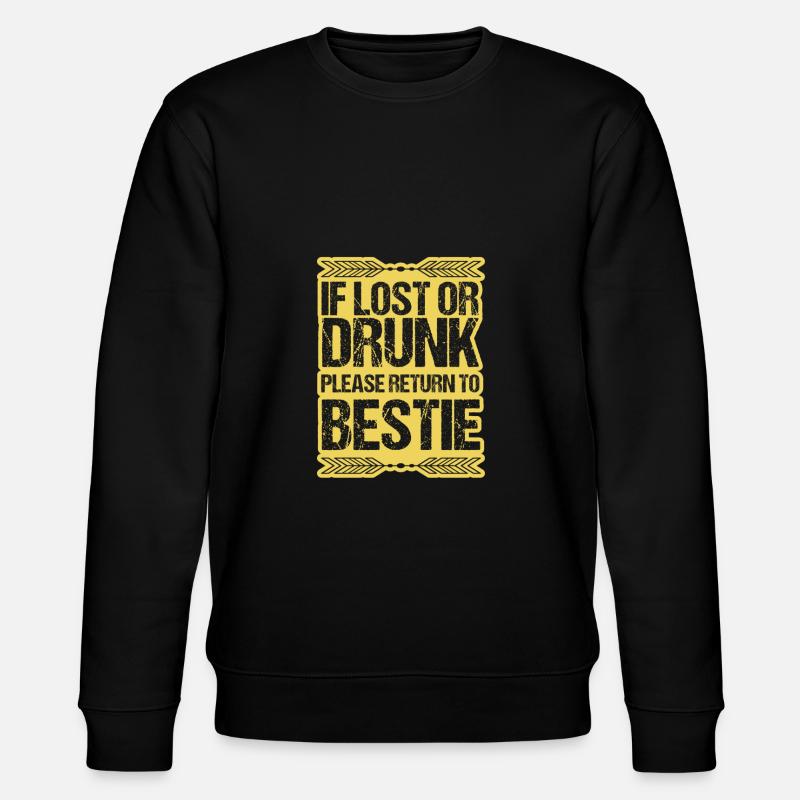beste freunde - Stanley/Stella Unisex Bio-Sweatshirt CHANGER  - Schwarz
