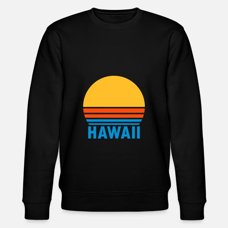 Hawaii (geteilte Sonne) - Stanley/Stella Unisex Bio-Sweatshirt CHANGER  - Schwarz