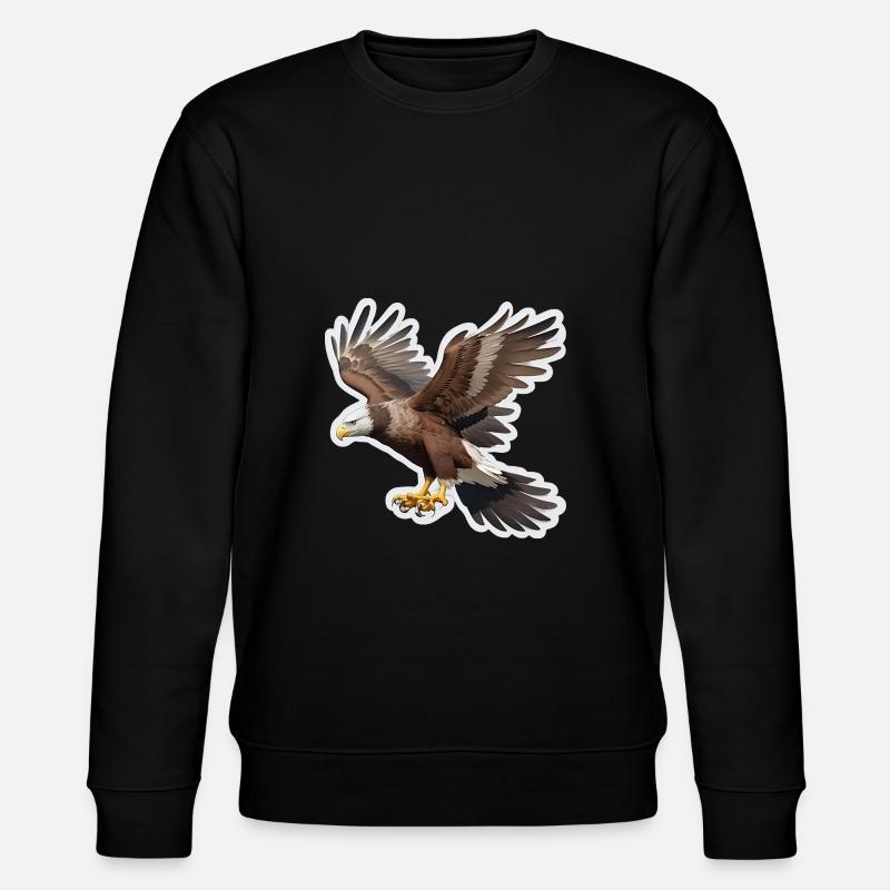 Bald eagle - Stanley/Stella CHANGER Unisex Organic Sweatshirt - black