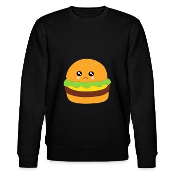 Burger, fast food, essen, kochen - Stanley/Stella Unisex Bio-Sweatshirt CHANGER  - Schwarz - Vorne - Nik (191cm) & Marisol (170cm)