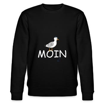 Möwe Moin - Stanley/Stella Unisex Bio-Sweatshirt CHANGER  - Schwarz - Vorne - Nik (191cm) & Marisol (170cm)
