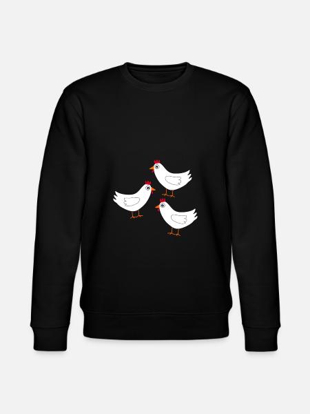 white chicken funny - Stanley/Stella CHANGER Unisex Organic Sweatshirt - black