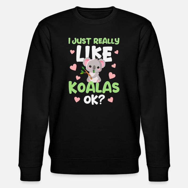 Koala Koala Bear - Stanley/Stella CHANGER Unisex Organic Sweatshirt - black