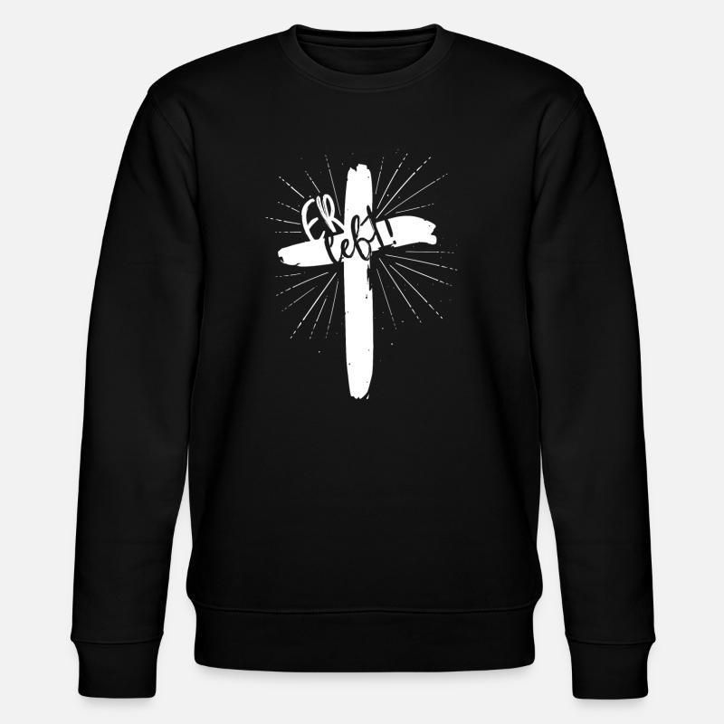 Er lebt - Stanley/Stella Unisex Bio-Sweatshirt CHANGER  - Schwarz