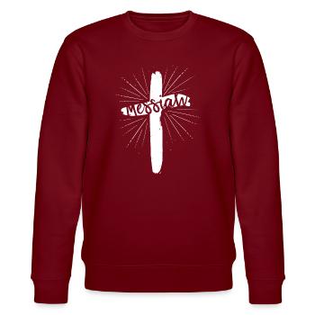 Messiah - Stanley/Stella CHANGER Unisex Organic Sweatshirt - burgundy - Front - Nik (191cm) & Marisol (170cm)