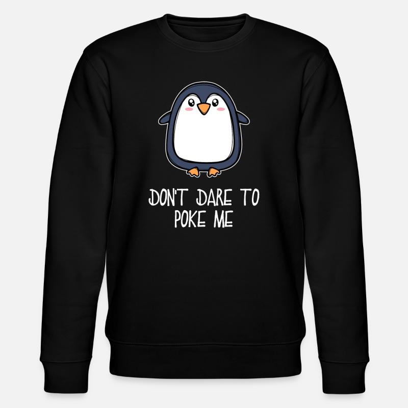 Antarktis Tier süß Pinguin Seevogel Statement - Stanley/Stella Unisex Bio-Sweatshirt CHANGER - Schwarz