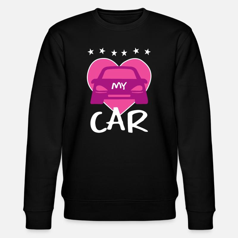 Ich Liebe mein Auto - Stanley/Stella Unisex Bio-Sweatshirt CHANGER  - Schwarz