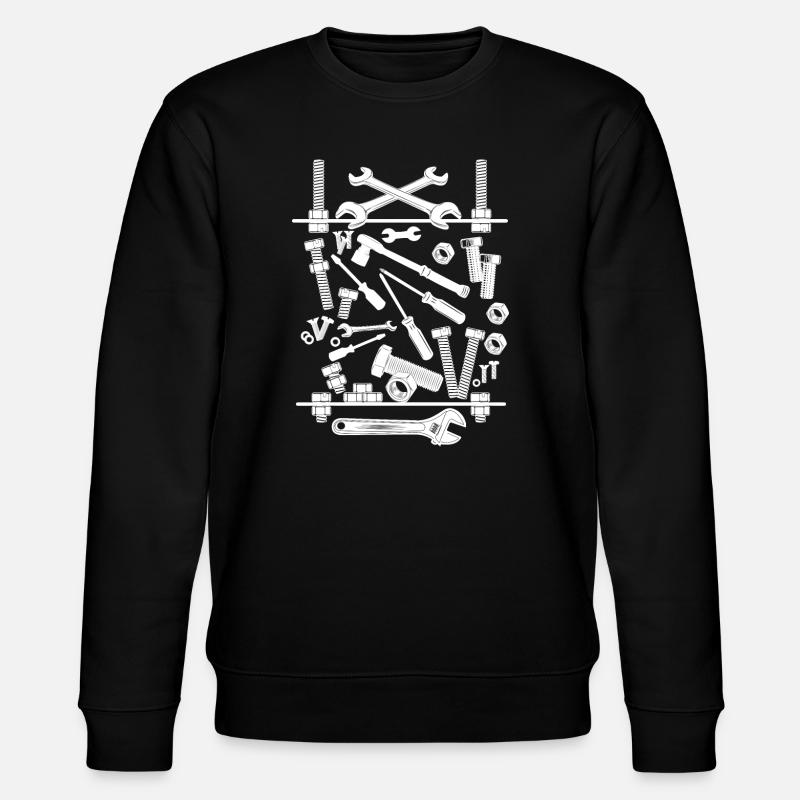 Composition of tools white - Stanley/Stella CHANGER Unisex Organic Sweatshirt - black