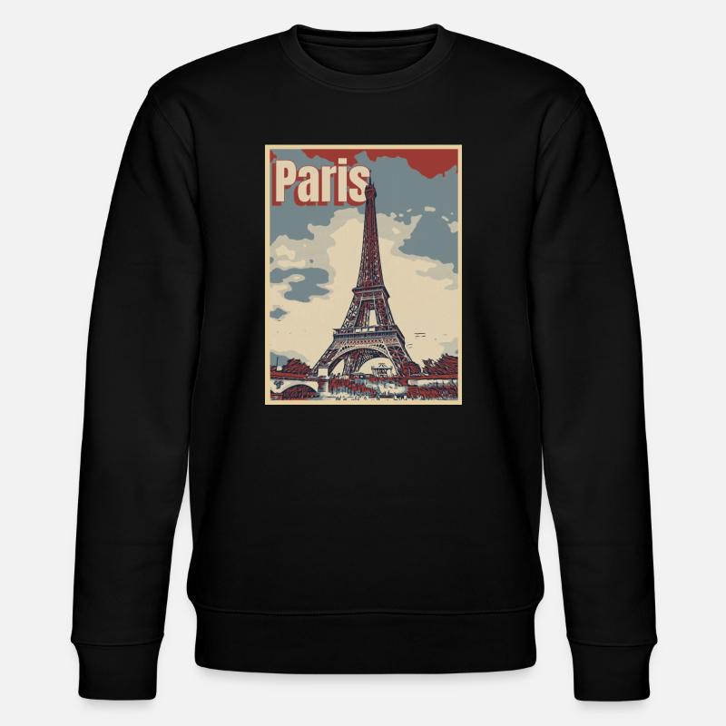 Paris Ville de l’amour - Sweat bio CHANGER Stanley/Stella Unisexe - noir