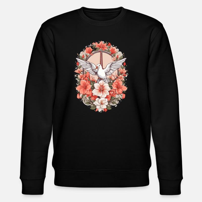 Signe de paix avec colombe - Sweat bio CHANGER Stanley/Stella Unisexe - noir