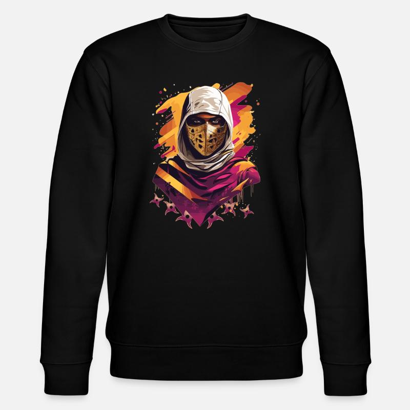 Ninja Samurai Krieger - Stanley/Stella Unisex Bio-Sweatshirt CHANGER  - Schwarz