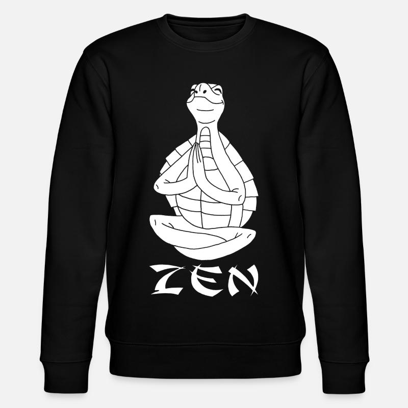 Yogi Schildkröte (Weiß) - Stanley/Stella Unisex Bio-Sweatshirt CHANGER - Schwarz