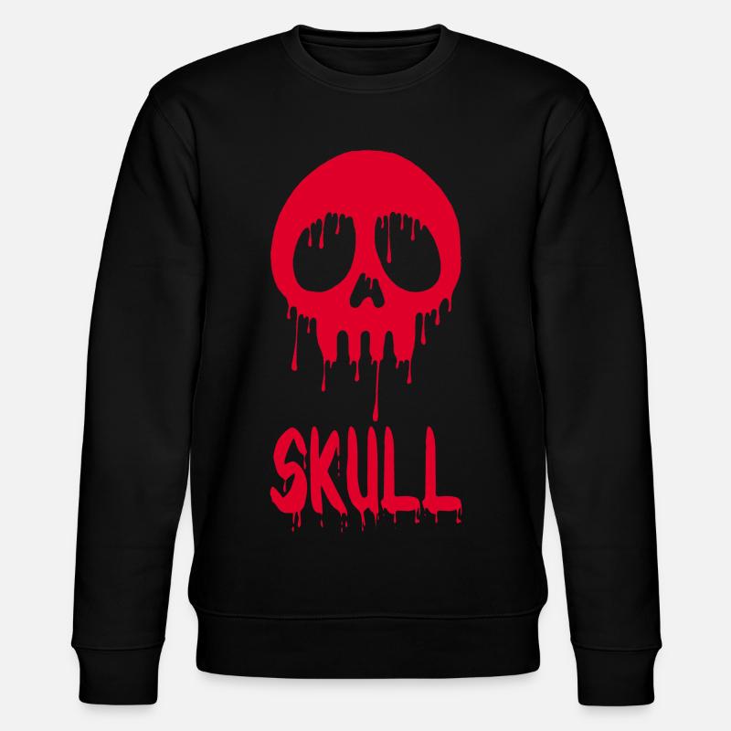 Red Graffiti Skull Manga - Stanley/Stella CHANGER Unisex Organic Sweatshirt - black
