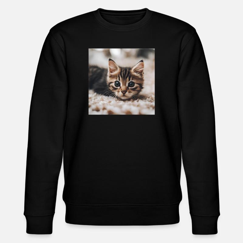 Katze - Stanley/Stella Unisex Bio-Sweatshirt CHANGER  - Schwarz