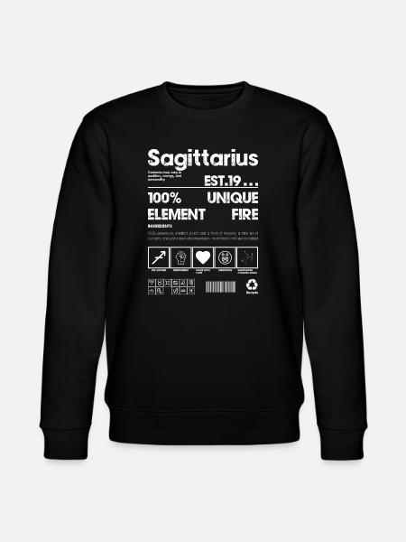 Sagittarius Zodiac Emblem Unique - Stanley/Stella CHANGER Unisex Organic Sweatshirt - black