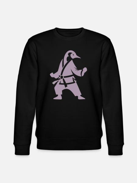 Pinguin Karate Kampfkunst Silhouette - Stanley/Stella Unisex Bio-Sweatshirt CHANGER - Schwarz