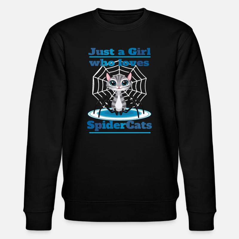 Chat araignées mignonnes - Sweat bio CHANGER Stanley/Stella Unisexe - noir