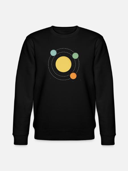 Sun Orbit Abstract Print Design - Stanley/Stella CHANGER Unisex Organic Sweatshirt - black