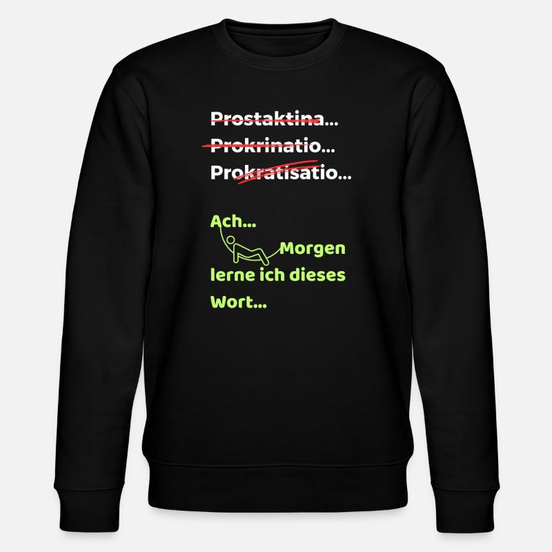 Prokrastination Witz lustiger Spruch Hängematte - Stanley/Stella Unisex Bio-Sweatshirt CHANGER  - Schwarz