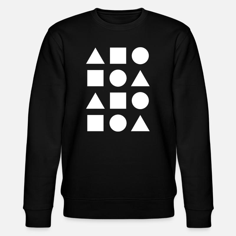 Grille géométrique de formes - Sweat bio CHANGER Stanley/Stella Unisexe - noir