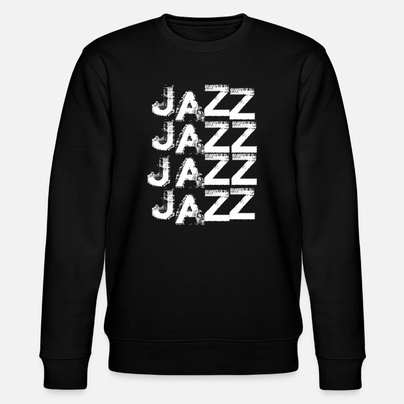 Jazz-gestapelte Typografie - Stanley/Stella Unisex Bio-Sweatshirt CHANGER  - Schwarz
