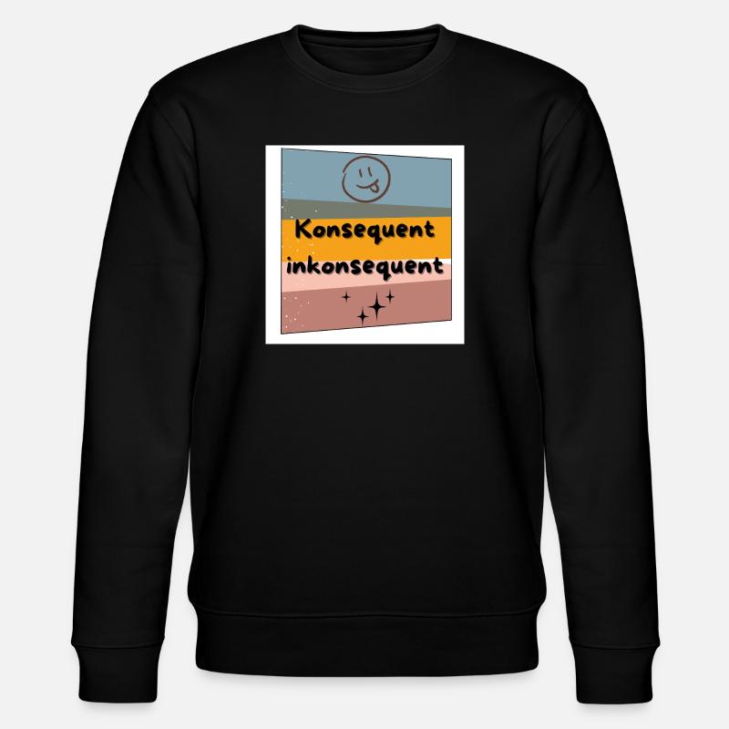 Konsequent inkonsequent Farbkontrast - Stanley/Stella Unisex Bio-Sweatshirt CHANGER  - Schwarz