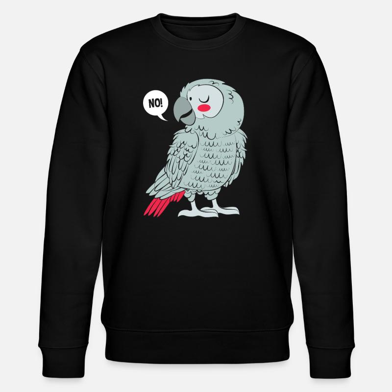 Papagei Grau Graupapagei - Stanley/Stella Unisex Bio-Sweatshirt CHANGER  - Schwarz