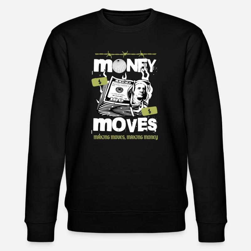 Geld in Bewegung - Stanley/Stella Unisex Bio-Sweatshirt CHANGER  - Schwarz