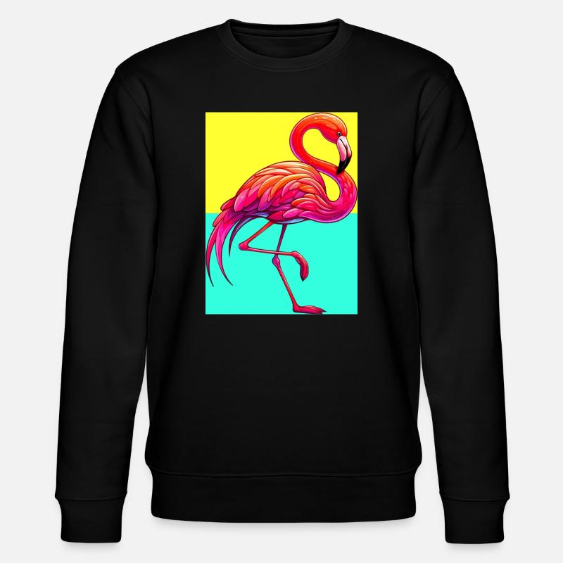Flamingo - Stanley/Stella Unisex Bio-Sweatshirt CHANGER  - Schwarz